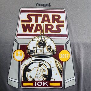 Champion Star Wars Disneyland 10K 2017 Gray Long Sleeve Shirt, Men's Small